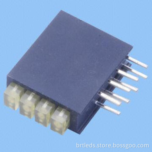 Housing LED for Indicator, Yellow Green Color, with 570nm Wavelength, Green Diffused Lens